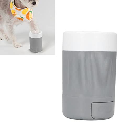 Taza para Lavar los Pies de Perro, Limpiador de Patas de Perro Portátil para Mascotas, para Perros Y Gatos, de Limpieza de 360 ​​°, Saludable, Fácil de Usar(gris)