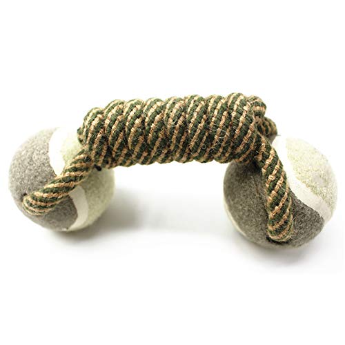 Termino Alivie El Aburrimiento Y El Estrés del Juguete para Mascotas, Cuerda De Algodón Tenis Dumbbell Knot Dog Toy