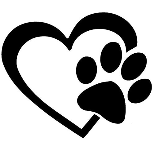 Theshy Heart with Dog Paw - Adhesivo para ventana de coche con diseño de gato y perro a bordo tribal con el nombre de la galaxia de Star Wars, de vinilo tricolor