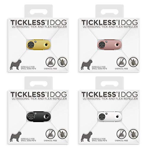 TICKLESS Mini Dog - Dispocitivo ultrasónico recargable, repelente de pulgas y garrapatas para mascotas - Negro