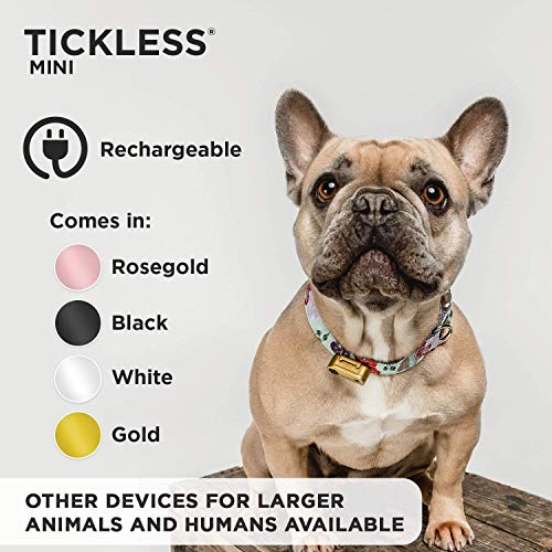 TICKLESS Mini Dog - Dispocitivo ultrasónico recargable, repelente de pulgas y garrapatas para mascotas - Negro