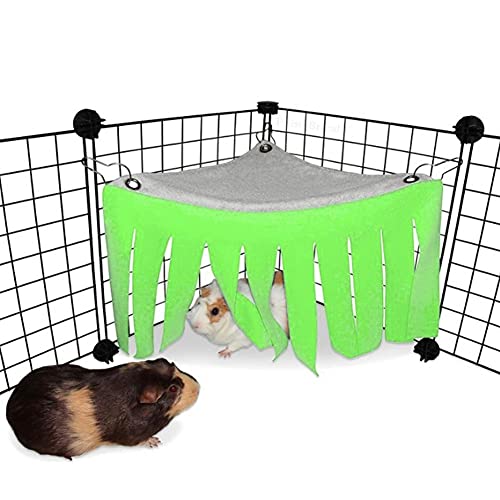 Tienda de Mascotas Hamaca pequeños Juguetes Animales para Ocultar la Jaula de Accesorios de Cama Nido para Hamster Chinchilla Erizo Ardilla Ferret Verde