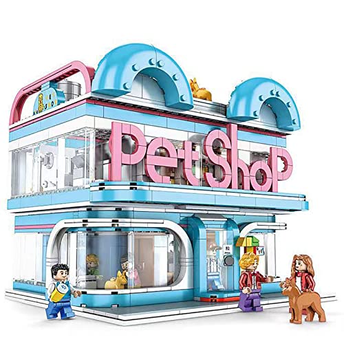 Tienda Mascotas Modelo Tienda Mascotas Personalizada Tienda Mascotas con Bloques Construcción Ligeros Compatibles con Todas Las Marcas Principales