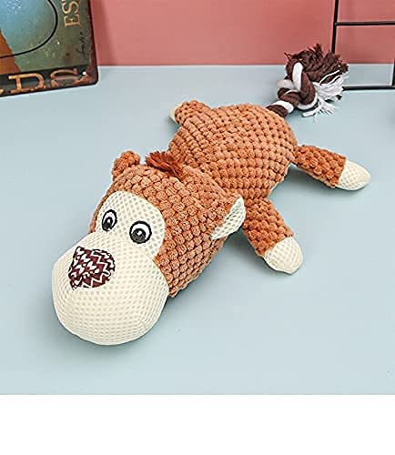 TINGERIA ® Juguete de peluche para perros chirriantes para el aburrimiento, juguetes interactivos fuertes para cachorros pequeños y medianos y grandes