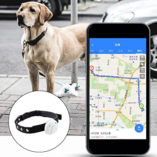 TISHITA Rastreador GPS para Mascotas Monitor de Actividad de monitoreo Remoto WiFi Ligero en Tiempo Real para Mascotas - Blanco
