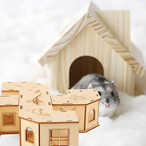 Toyvian 2Pcs Hamster Tunnel Toy Playhouse para Conejillos de Indias Y Animales Pequeños para Jugar Y Dormir