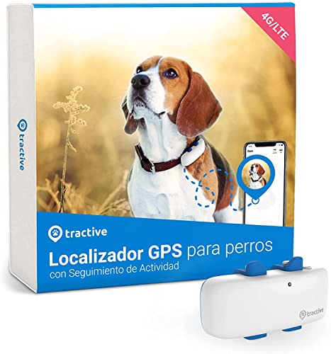 Tractive GPS DOG 4. Conoce siempre la ubicación de tu perro. Manténlo en forma con el Seguimiento de Actividad. Distancia ilimitada. (Blanco)