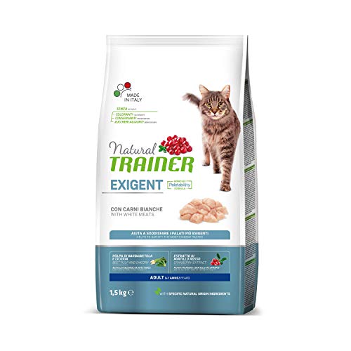 Trainer Natural Cat Exigent Adult con Carne Blanca 1,5 kg x 6-9 kg