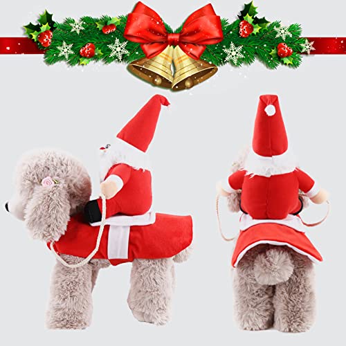 Traje de Perro Santa, Ropa de Navidad para Mascotas, Traje De Navidad Perro, Perro Navidad Disfraz, Perro Ropa Navidad, Disfraz De Navidad para Mascotas, Adecuado para Navidad, Fiesta, Cumpleaños.