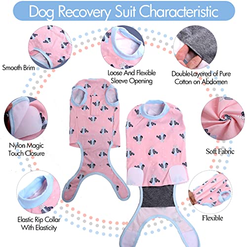 Traje de recuperación para perros, traje de recuperación quirúrgica para perros para mujeres y hombres,alternativas de collares electrónicos de cono, chaleco antilamiendo para mascotas post cirugía