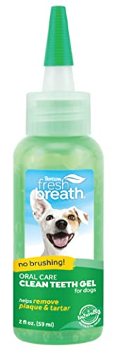 TROPICLEAN Fresh Breath by Gel de Cuidado Bucal para Perros, Mascotas, Gatos - Sin Cepillado - Ayuda a Eliminar la Placa, el Sarro y la Enfermedad Gingival - Original - 59 ml