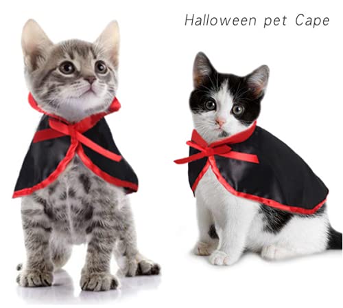 Tuofang Disfraz de Halloween para Mascotas, Disfraz de Mascota de Halloween, Capa de Bruja de Mascotas para Perros y Gatos, Sombrero de Bruja de Mascotas, Ideal para Halloween, Navideño Cosplay