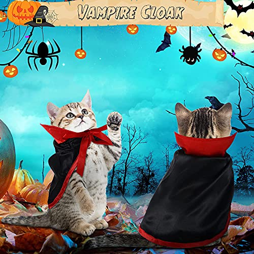 Tuofang Disfraz de Halloween para Mascotas, Disfraz de Mascota de Halloween, Capa de Bruja de Mascotas para Perros y Gatos, Sombrero de Bruja de Mascotas, Ideal para Halloween, Navideño Cosplay