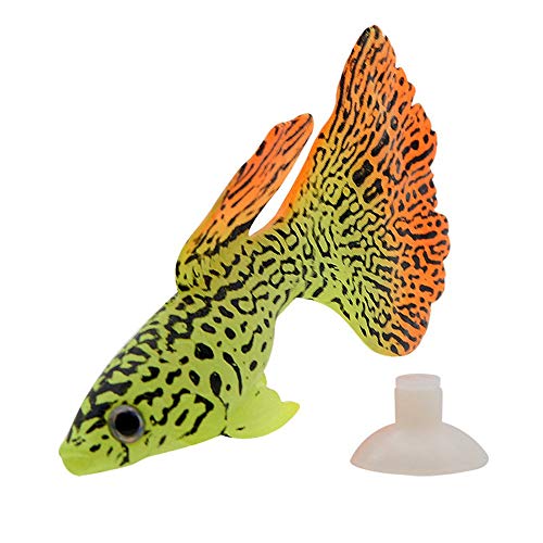 U-M Artificial imitación de oro falso pez efecto brillante acuario pecera decoración flotante ornamento C rentable