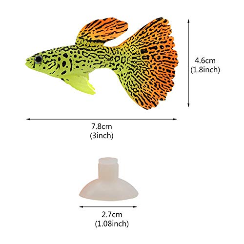 U-M Artificial imitación de oro falso pez efecto brillante acuario pecera decoración flotante ornamento C rentable