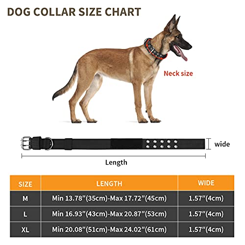 UBORSE Collar Táctico para Perros Collar de Nylon Ajustable K9 Collar Militar para Perros Hebilla de Metal Resistente Caza Al Aire Libre Entrenamiento