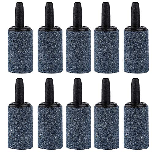Uniclife 10 PCS Air Stone Cylinder 2.5cm Bubble Diffuser Airstones para Bomba