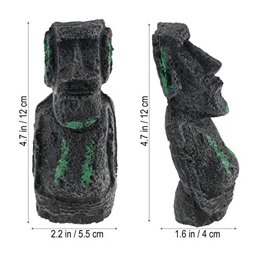VALICLUD Antigua Isla de Pascua Moai Monolito Escultura Estatua Acuario Pecera Decoraciones S