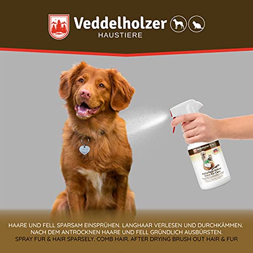 Veddelholzer 250ml spray desenredante perros coco para el cuidado del pelo de perros y gatos. Espray desenredante para perros, gatos, cachorros, pelaje, accesorios para gatos, perfumes para perros