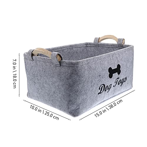VILLCASE Caja de Juguete de Fieltro para Mascotas- Organizador de Cesta de Almacenamiento para Perros para Organizar Juguetes/Mantas/Correas/Chaleco/Abrigos ()