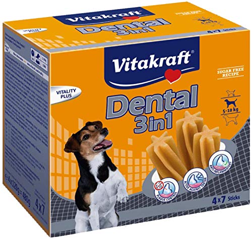 Vitakraft - Aperitivo Dental para Perros (3 en 1)