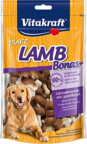Vitakraft - Pure Lamb Bonas, Snack para Perros de Huesos con Cordero - 80 g