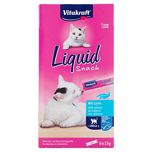Vitakraft Snack Líquido para Gatos, 6 x 15g
