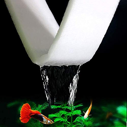 Vrttlkkfe Almohadilla de filtro de acuario Media Roll Bioquímico Filtro de algodón Esponja de tanque de pescado para filtros Tanque de peces Suministros de limpieza de agua