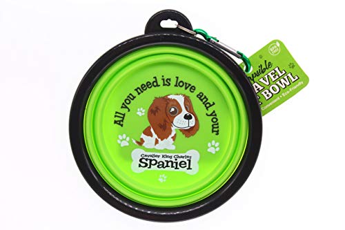 Wags & Whiskers Travel Pet Bowl - Cavalier King Charles Spaniel