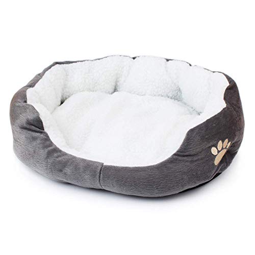 Wishdeal Cama pequeña para perro de 50 x 40 cm, cesta para cachorros y gatos, para caniche de Chihuahua, Yorkshire, Pinscher Bichon Frise Dachshund