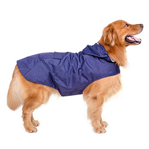 WOOAI Chubasquero para perro, chaqueta reflectante e impermeable para mascotas, tallas grandes, bulldog francés, mascotas, ropa, disfraz para días de lluvia