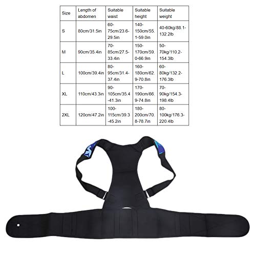 Wytino Corrector de Postura de Refuerzo para la Espalda para Mujeres y Hombres, cómodo Soporte espinal Ajustable Enderezadora de Espalda Superior Entrenador de Postura de Refuerzo para aliviar (S)