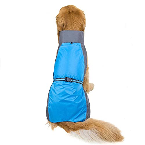 XHAEJ Chaqueta impermeable reflectante para mascotas de gran tamaño, impermeable de invierno, adecuado para perros pequeños y medianos grandes, impermeable de malla británica, S-9XL-amarillo_XXL