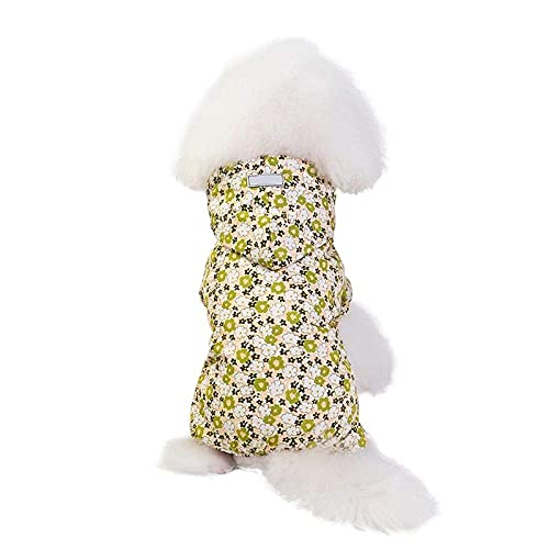 XHAEJ Impermeable resistente al viento para mascotas, impermeable para perros con sombrero, impermeable de seguridad, poncho de perro pequeño y mediano amarillo_XL