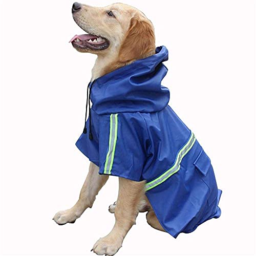 XHAEJ Perros grandes, medianos y pequeños, ropa para mascotas al aire libre, impermeables para perros grandes, abrigos impermeables para perros - Yellow_4XL