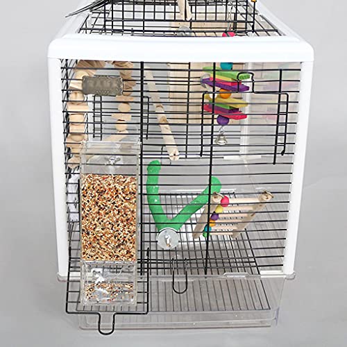 XIAOSAKU Casa de Ave a Gran Escala Jaula de pájaros Metal Loro Interactivo Jaula con Caja de cría y Jaula de Aves, Usado para myna Loro Canario Amor pájaro Viento Negro Loro (Color : A)