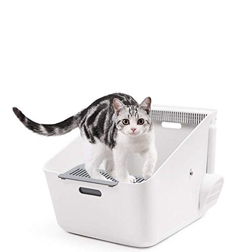 XLEVE Cajas de arena automáticas Smart Cats WC Smart Net Taste Doble Anti-Arena Inducción Semi-abierta Smart Pet Litter Gatos