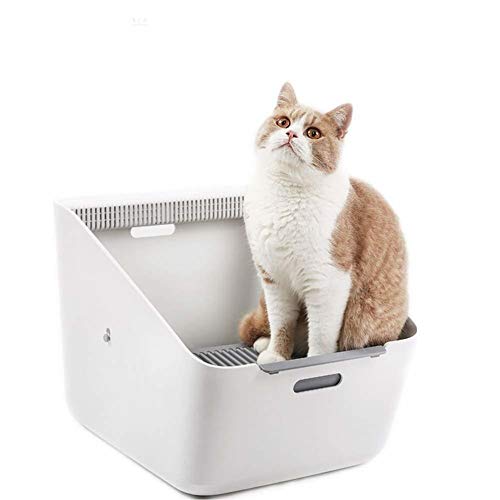 XLEVE Cajas de arena automáticas Smart Cats WC Smart Net Taste Doble Anti-Arena Inducción Semi-abierta Smart Pet Litter Gatos