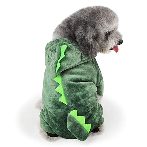 YDGG Disfraz de animal de dibujos animados para perros pequeños, gatos y gatos, mono cálido para mascotas, pijama (color: Pikachu, tamaño: L)