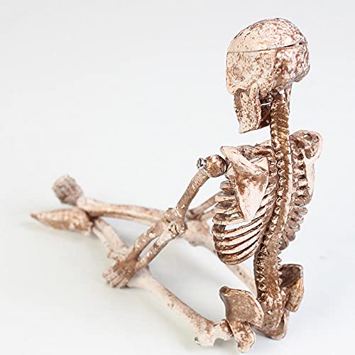 YGAKX Decoración hogar para Estatua Regalo pecera paisajismo simulación cráneo Huesos arrastrándose Mascota Tanque de píldora piraña Escenario de Terror Realista y Pesado