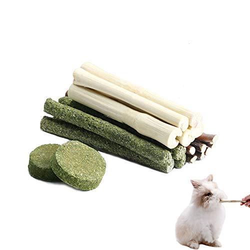 YUEMING100g Aperitivos para Mascotas,Natural Palitos de Manzana Bambú Dulce Timothy Palitos Chew Toy, para Pequeños Animales Conejos, Chinchillas, Hámsters, Conejillos de Indias