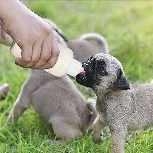 YUESEN Biberón para Cachorros Botella de Silicona de 60 ml para bebés Adecuado para Cachorros y Cachorros Lactantes/Cuidado de Mascotas/Gatos y Perros