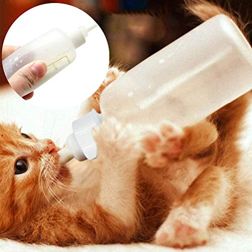 YUESEN Biberón para Cachorros Botella de Silicona de 60 ml para bebés Adecuado para Cachorros y Cachorros Lactantes/Cuidado de Mascotas/Gatos y Perros