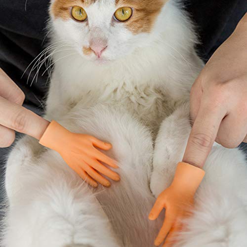 Yushu - Mini dedo para gatos y mascotas, en forma de palma, mini manos divertidas, cunas creativas, gatos pequeños para burlarse de la mano