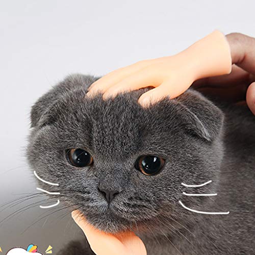 Yushu - Mini dedo para gatos y mascotas, en forma de palma, mini manos divertidas, cunas creativas, gatos pequeños para burlarse de la mano