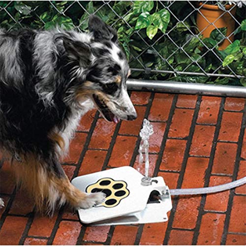 ZAAQ Fuente para Mascotas Alimentador Automático De Agua para Perros Fuente para Agua Potable Activada para Mascotas Al Aire Libre Manguera Paso Pedal De Rociado Pedal Botella De Agua