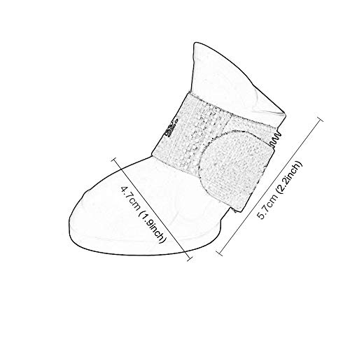 Zapatos del Perro de Animal doméstico Encantador del Perrito del Color del Caramelo de Goma Botas de Lluvia Zapatos Impermeables, L, tamaño: 5,7 x 4,7 cm (Negro) Huangchuxin (Color : Purple)