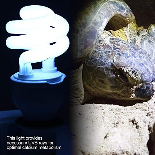 Zerodis Bombilla de calefacción para reptiles, UVB 5.0-10.0 Compact Sun Simulating Bulb Lamp para reptiles Snake Lizard, insecto, tortuga y anfibio, uso 220-240V (13W)
