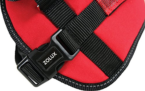 Zolux Moov Arnés Confort Ajustable Reflectivo para Perro Color Rojo Circunferencia del Cuello 42 a 51 cm / Contorno de Pecho 50 a 66 cm Talla S