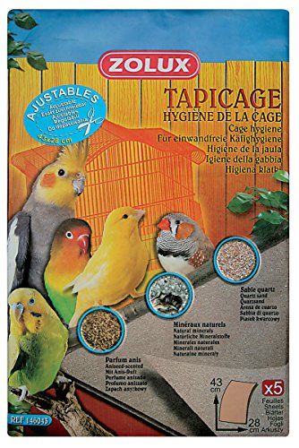 Zolux Tapicage Hygiene Fondo de jaula de pájaros, 43 x 28 cm